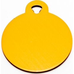 Engraved Large Gold Circle Dog Tag - Cat Tag